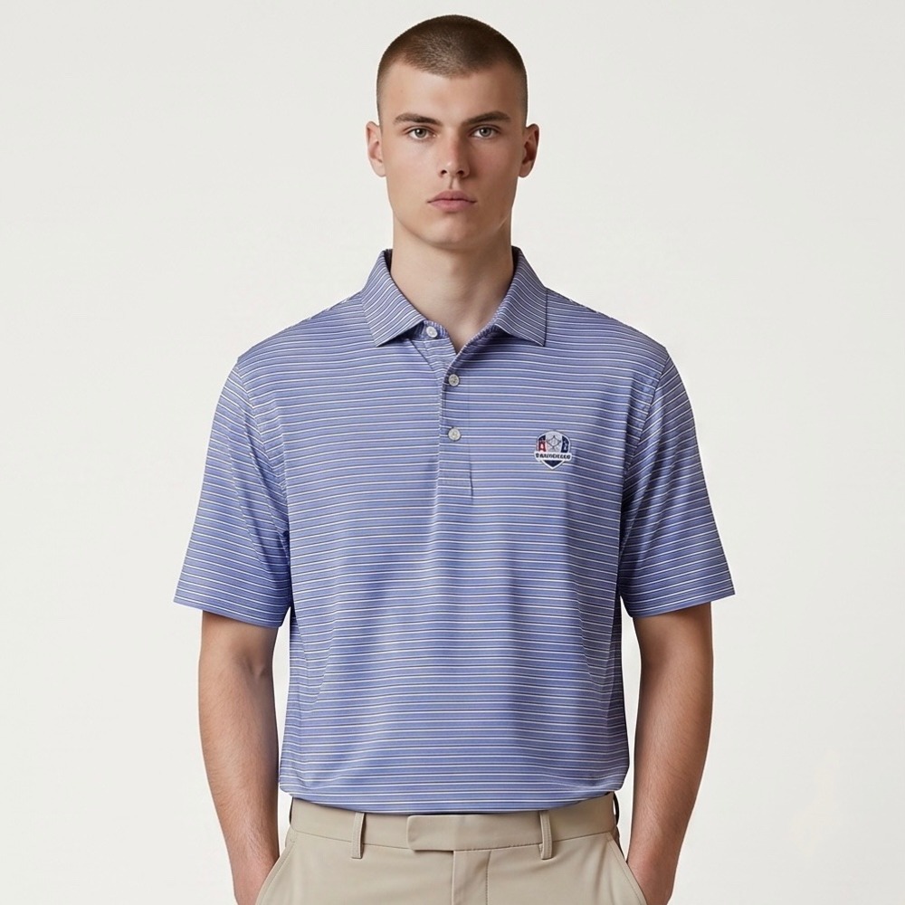 Holderness & Bourne Golf Polo Shirt Mens XXL Blue Striped Mitchell Delray